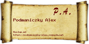 Podmaniczky Alex névjegykártya